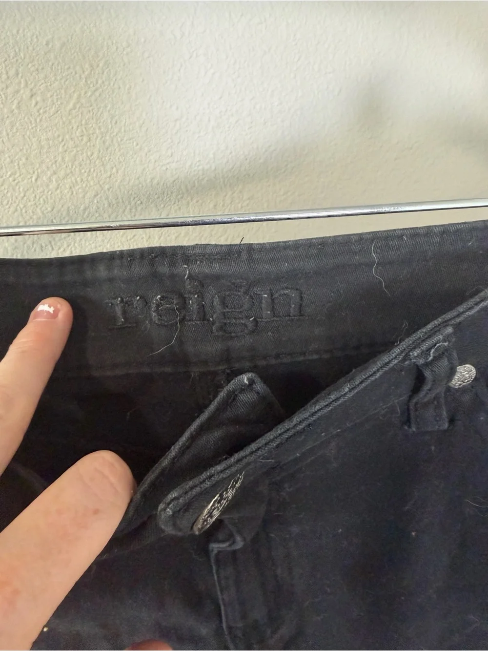 Reign Black Denim Jean Shorts